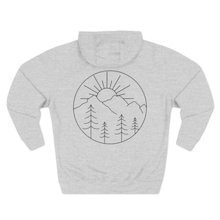 Sun and Mountain Three-Panel Fleece Hoodie