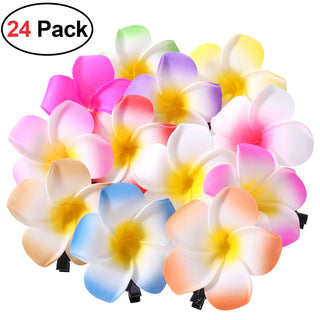 Hair Flower Clip Clips Hawaiian Plumeria Beach Flowers Claw