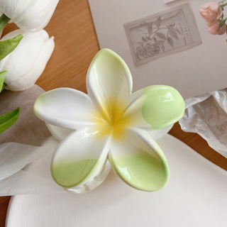 Muweordy Plumeria Hair Clips Flower Hair Clip Trendy Hair Claw Clip Popular Hair Catch Korean Hair Accessories For Women