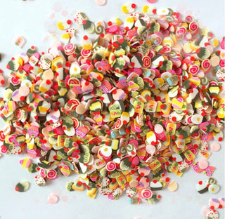 Soft Pottery Fruit Slice Slime Filling DIY Mobile Phone Beauty Patch 1000 Pieces Mixed