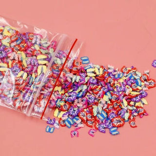 Soft Pottery Fruit Slice Slime Filling DIY Mobile Phone Beauty Patch 1000 Pieces Mixed