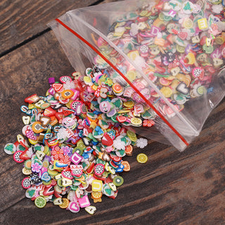 Soft Pottery Fruit Slice Slime Filling DIY Mobile Phone Beauty Patch 1000 Pieces Mixed